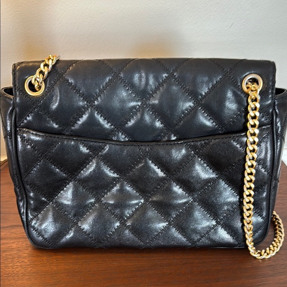 Tory Burch Black Quilted Leather Shoulder Bag - Picture 4 of 11